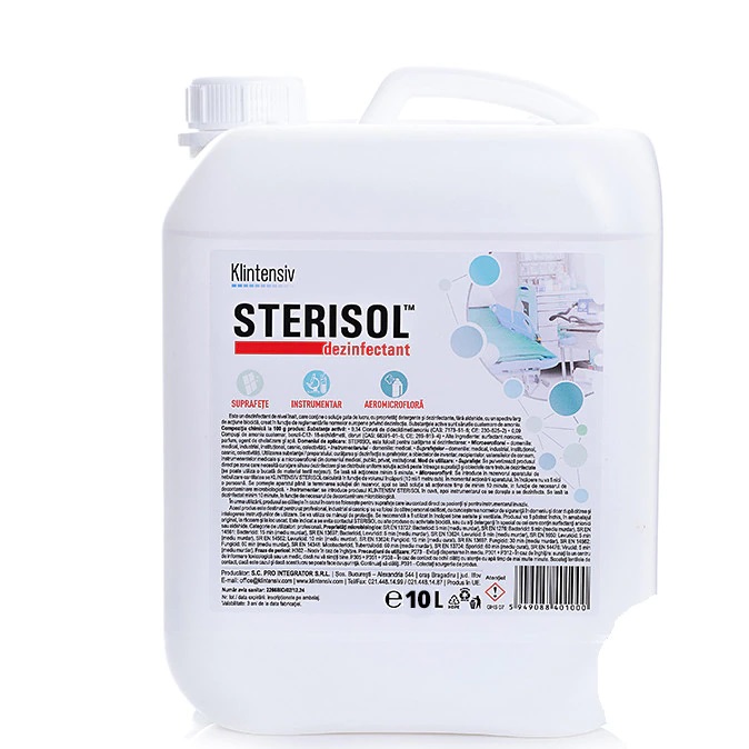 STERISOL™ – Dezinfectant pentru suprafete si instrumentar 10L – Avizat MS Klintensiv
